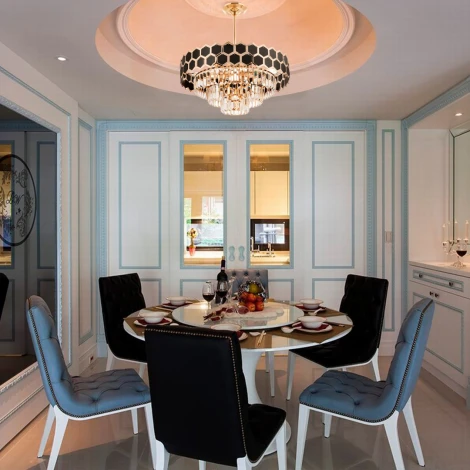 Подвесная люстра хрустальная на штанге Arte Milano Sorrento-5009 375009/6+3/300/590 GD (220V)