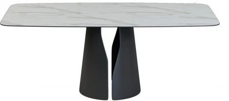 Стол овальный Top Concept GIO 180, керамика матовая, белая