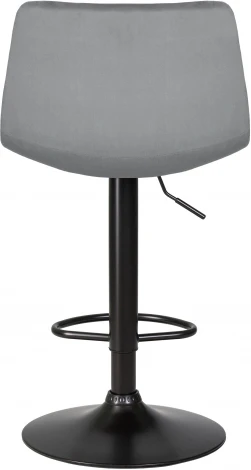 Стул барный DOBRIN TAILOR BLACK (серый велюр (MJ9-75)) 5017_BlackBase-LM BLACK, цвет сиденья серый (MJ9-75), основания черный