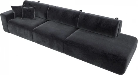 Диван прямой Лига-036 НПБ Модерн Лонг подлокотник слева Лига Диванов (Велюр) арт.127703L