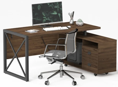 Стол рабочий универсальный Калифорния Хардвиг СР01 ЛДСП Темный орех 5079782302