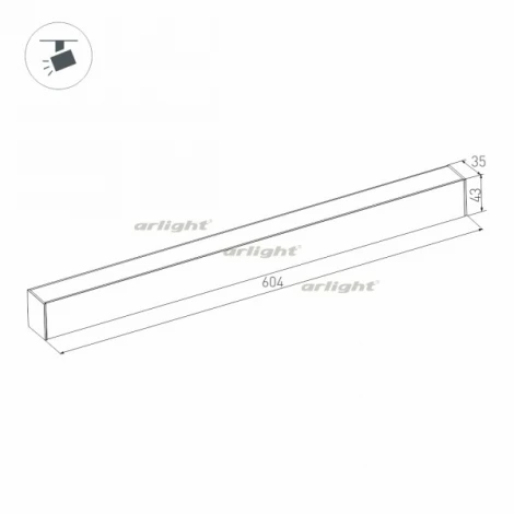 Трековый светильник магнитный Arlight MAG-FLAT 026955 (LED, 24V)