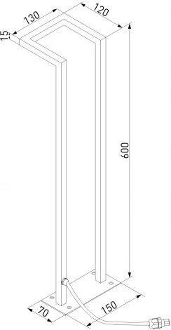 Наземный уличный свктильник Elektrostandard Stels 35180/S черный (LED, 24V, IP65)