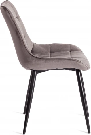 Стул ABRUZZO ( mod. 8060 ) / 2 шт. в упаковке Tetchair (Металл,Велюр/Серый) арт.24537