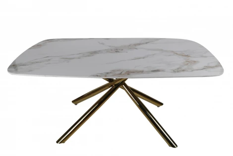 Стол обеденный IST-CASA Неаполь Голд TW1162-T-1,160x90x76 см, серо-золотая керамика/золото
