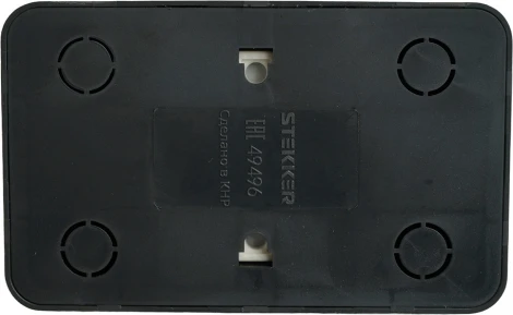 Розетка двойная без заземления (черный матовый) Stekker София 49496