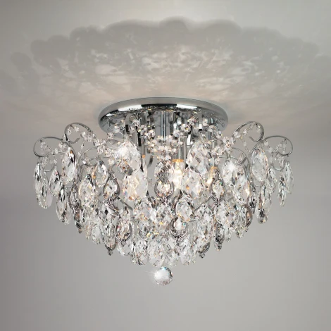 Потолочная люстра Eurosvet Crystal 10081/6 хром / прозрачный хрусталь