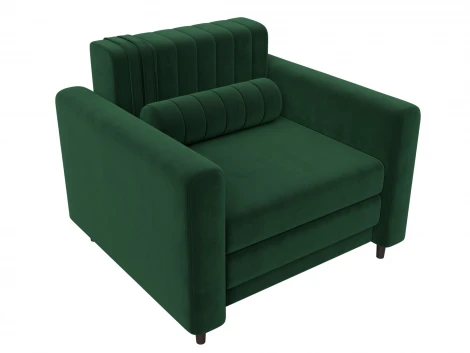 Кресло Лига-070 (ЛДСП,Брус,Фанера/Дерево/Велюр/Зеленый) Лига Диванов 132558