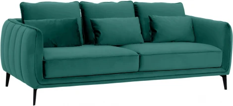 Диван Amsterdam трехместный ОГОГО (арт.664754), (Ткань/Изумрудный)