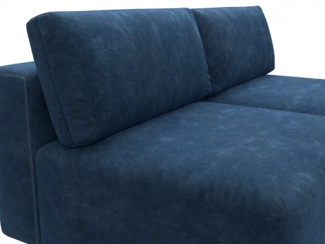 Диван прямой модульный Лига-060 НПБ (ЛДСП,Брус,Фанера/Пластик/Велюр/Синий) Лига Диванов 129472