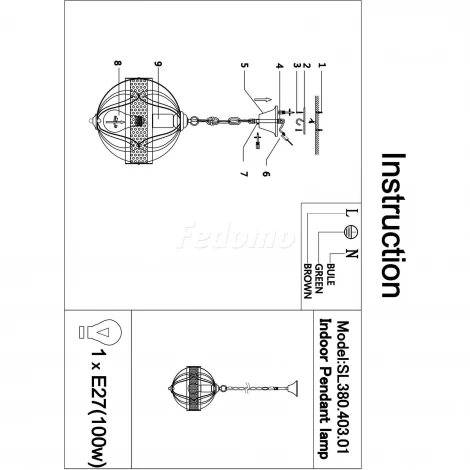 Подвесная люстра ST Luce Legato SL380.403.01