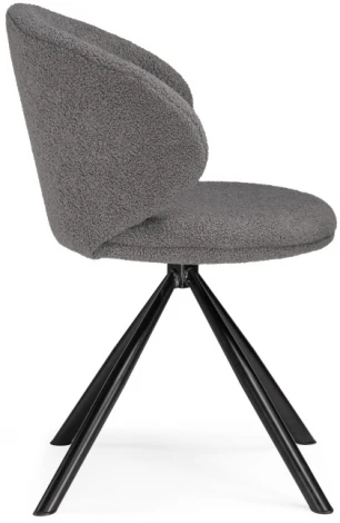 Стул Woodville на металлокаркасе Solomon крутящийся gray / black 15601