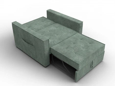 Кресло-кровать Лига-104 (80) (ЛДСП,Брус,Фанера,Велюр/Зеленый) Лига Диванов 134849