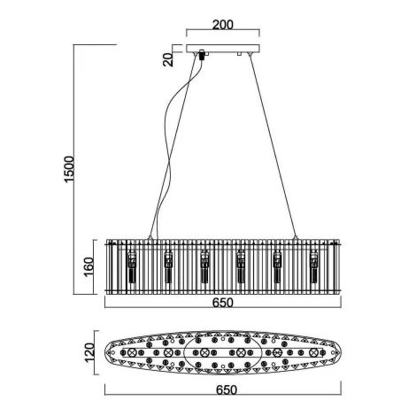 Подвесная люстра Vele Luce King VL2173P06