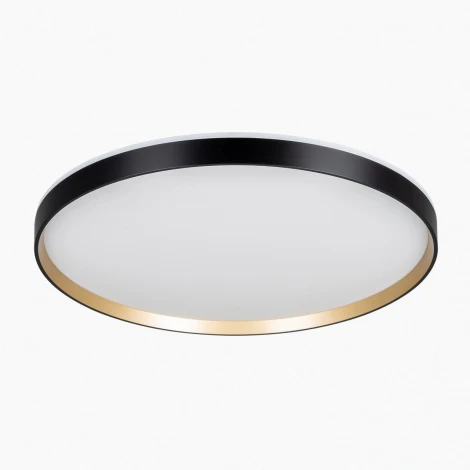 Настенно-потолочный светодиодный светильник IP40 Citilux Etalon CL750501R Черный+Золото с пультом и RGB подсветкой