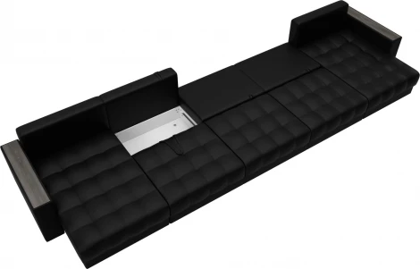 Диван П-образный с декором Лига-049 НПБ Мегалонг Лига Диванов (Экокожа) арт.128537