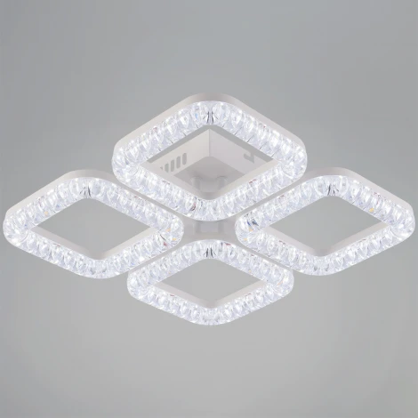 Потолочная люстра светодиодная на штанге с пультом регулировкой цветовой температуры, яркости и ночным режимом Reluce 09848-0.3-04A WH