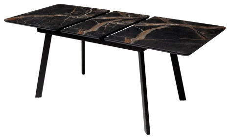 Стол АРУБА 140 МЕЙДЖИК, стекло/ ЧЕРНЫЙ