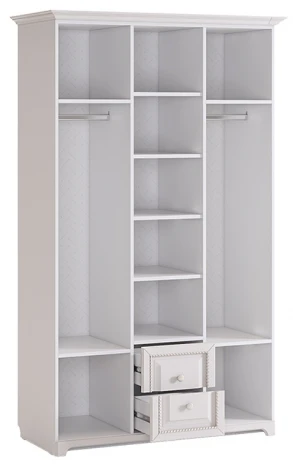 Белла Шкаф 3-створчатый Mebelson (ЛДСП,МДФ,ПВХ,Зеркало/Белый) арт.SMB-11.1651