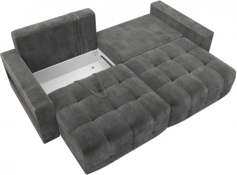 Диван прямой с полками Лига-053 НПБ Лига Диванов (Велюр) арт.128902