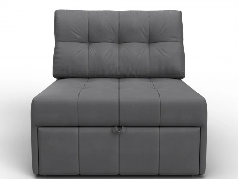 Кресло-кровать Лига-107 (80) (ЛДСП,Брус,Фанера,Замша/Серый) Лига Диванов 134948