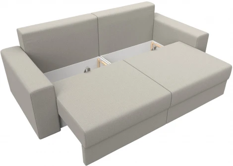 Диван прямой Майами (Бежевый/Рогожка) Лига Диванов арт.121152