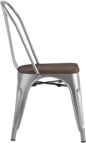 Стул Stool Group TOLIX WOOD серебристый матовый УТ000000497