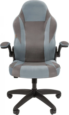 Игровые кресла CHAIRMAN GAME 55 (Пластик,Велюр/Серый)