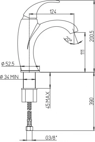 Смеситель Paini Fiori F2CR205LMKM для раковины