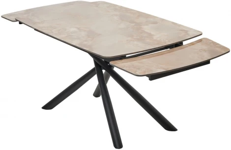 Стол RIVOLI 140 GLOSS AMBER JADE SOLID CERAMIC / BLACK, ®DISAUR