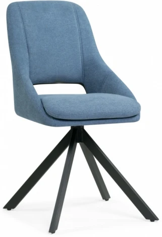 Стул на металлокаркасе Notta Оливер крутящийся синий / черный арт.612666