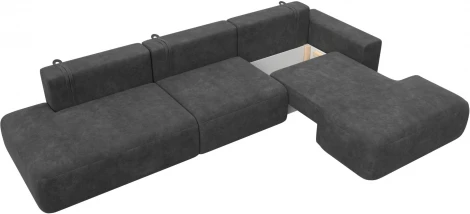 Диван угловой Лига-036 НПБ Модерн Лонг правый угол Лига Диванов (Велюр) арт.127745