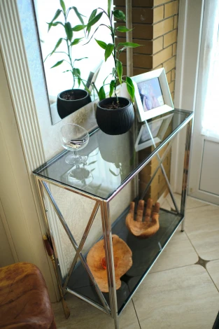 Консольный стол AllConsoles 1033-CS grey серебряный