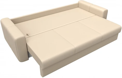 Диван прямой Лига-031 (Бежевый/Экокожа) Лига Диванов арт.121275