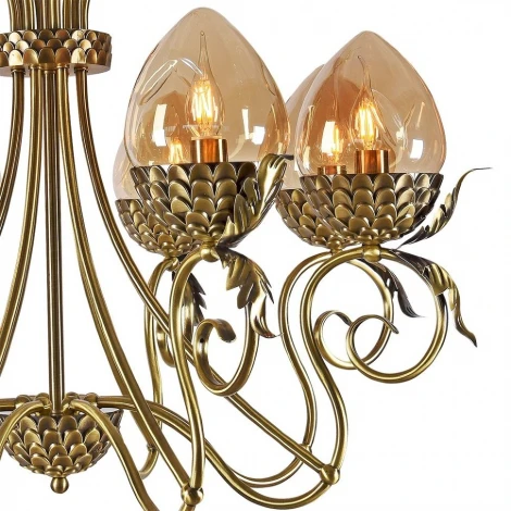 Подвесная люстра Lumien Hall Olivi 3304/8H-ABPAB-AM