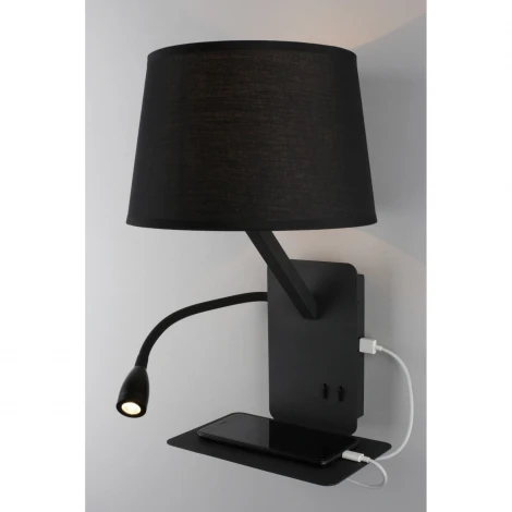 Бра с полкой на гибкой ножке для чтения Omnilux Talocci OML-62811-02 (220V, выключатель)