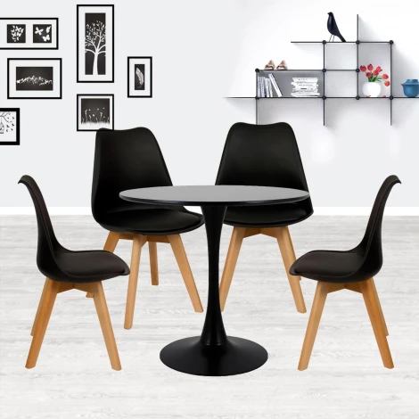 Комплект из 4-х стульев Eames Bon чёрный Bradex Home FR 0024K
