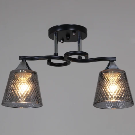 Потолочная люстра на штанге Reluce 06089-0.3-02 BK+CR (220V)