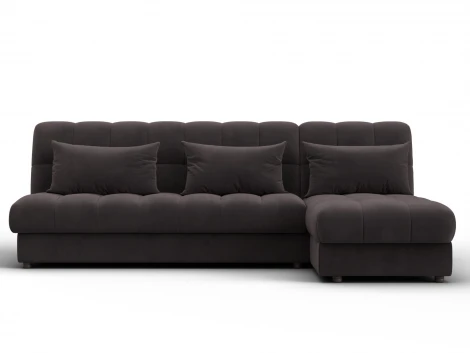 Диван угловой Лига-116 НПБ угол правый (ДСП,ЛДСП,Велюр/Коричневый) Лига Диванов 136955