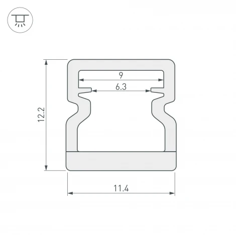 Профиль WPH-LINE-1212-2000 OPAL (Arlight, Пластик) 023302(1)