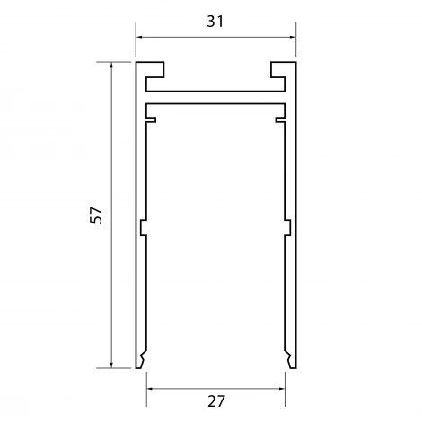 Шинопровод накладной однофазный ST Luce Skyline 220 ST015.519.00H 1 метр 220V белый