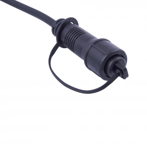Провод-разветвитель для гирлянд серии F90PRO 0,4м. 2 выхода Статика/мерцание IP67 черный Uniel UCX-F90 S2/0.4M/BK