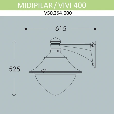 Настенный светильник уличный Fumagalli Vivi V50.254.000.AXH27 (220V, IP65)
