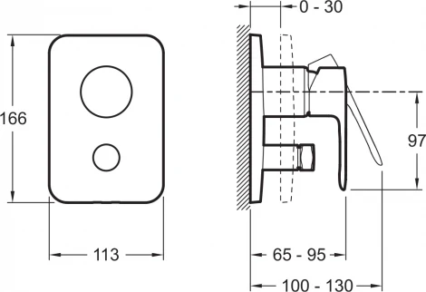 Смеситель Jacob Delafon July E98714-CP для ванны с душем