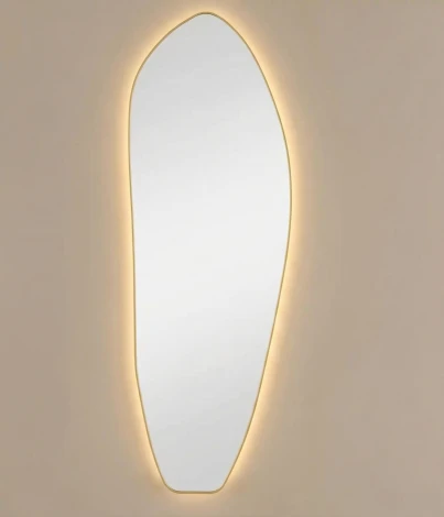 Organic XL LED Gold Зеркало в полный рост в раме с подсветкой Art-Zerkalo SM125LGL 13952
