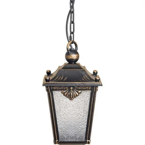 Уличный светильник подвесной Кузнечное дело Квадро 41-001-ЧЗ (220V, ковка, на цепи, под старину, IP54)