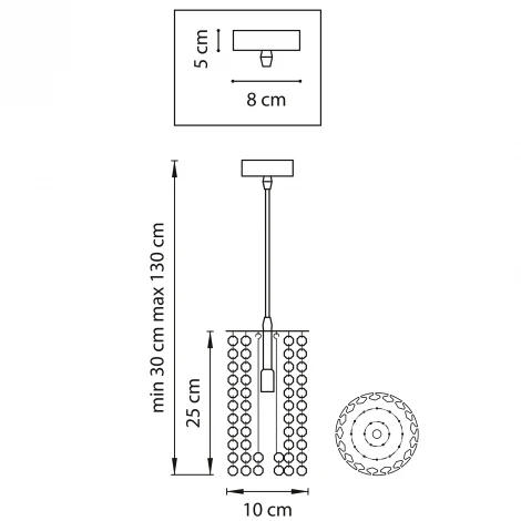 Подвесной светильник Lightstar Cristallo 795324 (220V, хрусталь, на проводе)