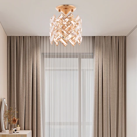 Потолочная люстра хрустальная на штанге Arte Milano Sorrento-7019 377019/1/50/200 GD (220V)