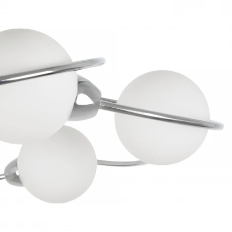 Люстра led с 5 плафонами на штанге MyFar Летисия MR2251-5C шарики