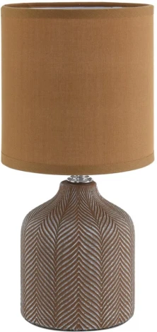 Настольная лампа Lumion Inina 8175/1T коричневый, керамика/текстиль E14 1*40W 220V (выключатель, круглые)